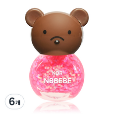 Nbbebe 兒童用指甲油, 閃亮的粉紅色, 6個