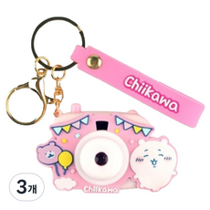 Chiikawa 吉伊卡哇 吉伊卡哇 角色相機鑰匙圈公仔 隨機出貨, 3個