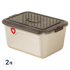 Dailycoo 簡約家用急救箱 象牙白 40 x 30 x 21 cm, 2個