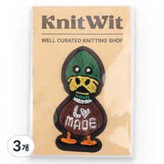 KnitWit 圈圈布貼飾 綠頭鴨, 3個, 混合顏色