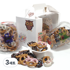 Inso罗裝飾的反過來巧克力椒鹽蝴蝶餅製作組, 7 種製作材料 + 7 種包裝裝飾, 3套