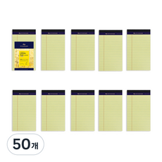 스탠다드온헤리티지 리갈패드 미니, YELLOW, 50매, 50개