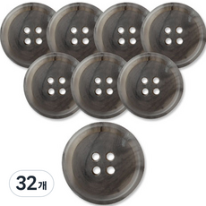 Button King 東大門鈕扣王 高級霧面大衣開襟衫鈕扣 21mm, GY柴油色, 32個