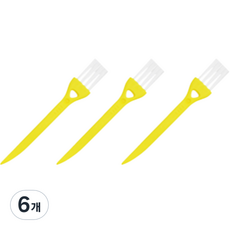 圓拳 刮鬍刀縫隙灰塵迷你清潔刷 黃白色, 6個, 1入