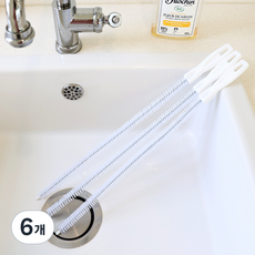 코멧 배수구 청소솔, 화이트, 6개