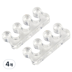 Adela 矽膠腳趾固定分離器 透明, 4個