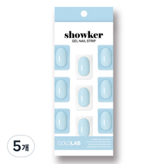 컬러랩 쇼커 스트립 리얼 젤 네일 스티커 CSF411, 파스텔 하늘, 5개