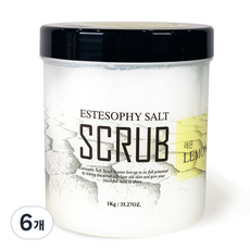 ESTESOPHY 鹽皂身體磨砂膏 檸檬, 6個, 1kg