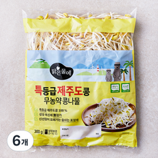 맑은물에 무농약 특등급 제주도콩 콩나물, 300g, 6개