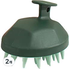 더블제이 파스텔 무광 두피 케어 샴푸브러쉬, 그린, 2개