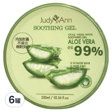 JudyAnn 99% 蘆薈保濕舒緩凝膠, 6罐, 300ml