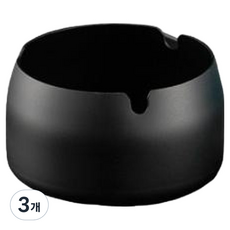 셀리빙 방수 방풍 스테인리스 재떨이 70 x 50 x 80 mm, 블랙, 3개