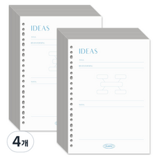 PLEPIC 清新彩色便條本補充內頁 創意, 4個, 30入