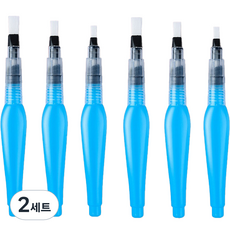 柔軟水彩筆 08 扁平藍色 6件組, 150mm, 2套