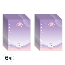 SECOND MANSION A5 6孔活頁補充內頁 月光星空宇宙 紫色, 6個