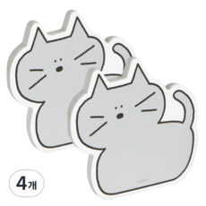 아이코닉 두들 메모지, 02 Grey, 4개, 60매