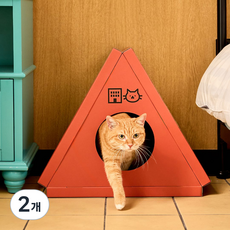 우다다맨숀 써라운드 삼각 스크래쳐, PANTONE 7592C, 2개