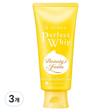 센카 퍼펙트 휩 비타민C 포어리스 글로우 에프, 100g, 3개