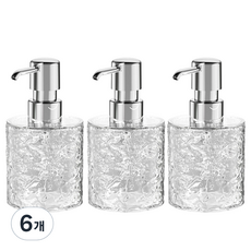 모나코올리브 샹드리에 원형 세제 디스펜서 300ml, 투명, 6개