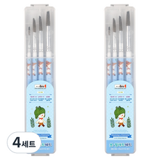 ibis 畫筆4種+調色盤套組 藍色, 2號, 8號, 10號, 15號, 4套