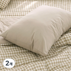 스코홈 단잠시리즈 베개커버 + 솜, 단잠베이지, 2개