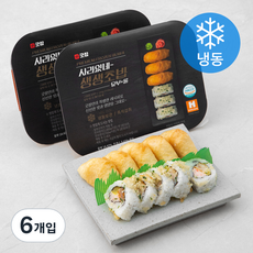 굿찹 사라있네 생생초밥 유부+롤 (냉동), 249g, 6개입