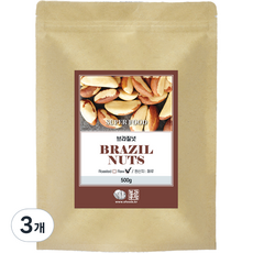 브라질 너트 MG, 500g, 3개