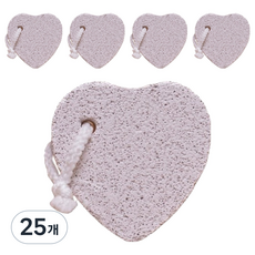 바롬몰 풋 스크럽 화산석 핑크 하트 6.4 x 6.9 x 1.5 cm, 1개입, 25개, 80g
