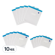 BRUNO 진공 지퍼백 혼합형 대 + 중 + 소 세트 BVS-2128BX, 10세트