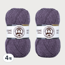 DIKTAS Madame Cotton棉質混紡毛線 2入, 45.深紫色, 4個