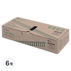 문화산업 3:1트윈와이어링 100p, 6.4mm, 백색, 6개