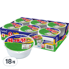 삼양 육개장 컵라면 트레이 86g, 18개