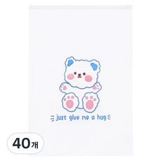 마켓감성 투명 소품 지퍼백, 큐티곰, 40개