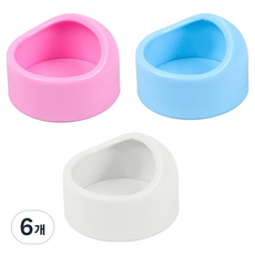 햄스타일 소동물 라운드볼 식기 6.5 x 4.5 cm LY-109, 6개, 랜덤발송