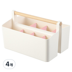 라라공방 대용량 연필꽂이 칸막이 8칸 다용도 수납 정리함, 혼합색상, 4개