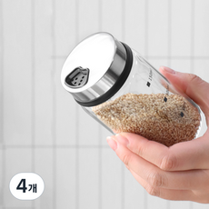 이와이엔스토리 코코 4단조절 내열유리 양념병, 150ml, 4개
