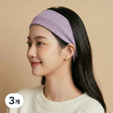 라라듀 탄성 스포츠 헤어밴드, 퍼플, 3개
