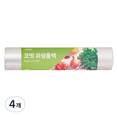 코멧 위생롤백 30 x 40 cm, 대(L), 4개, 200개입