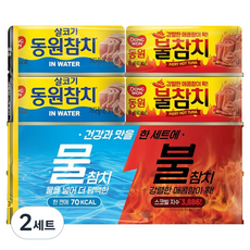 동원참치 인워터 참치 100g x 4p + 불참치 90g x 4p 세트, 2세트