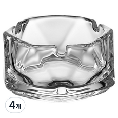 캐시리치 심플 럭셔리 트렌드 재떨이 9 x 4.5 cm, 투명, 4개