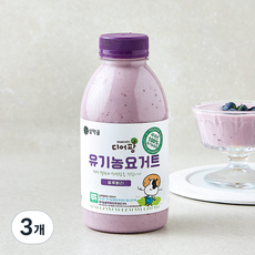 디어팜 유기가공식품 인증 블루베리 수제요거트, 500ml, 1개입, 3개