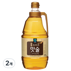 청정원 우리쌀 요리주 맛술, 1.8L, 2개