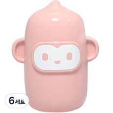에잇바이트 원숭이 케이스 베이비 네일케어 세트, 핑크, 6세트