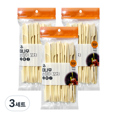 CAMEL 竹製手柄烤肉串 大 50p + 中 50p + 小 50p 組, 3套