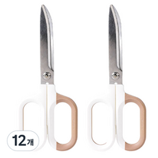 NUSIGN 雙色剪刀 155mm, 12個, 白色