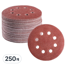 OON 圓形砂紙 打磨砂紙 8孔 180目 125mm, 250個