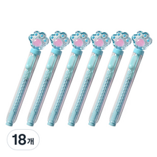 2Youngdesign 推滑式貓咪橡皮擦, 藍色, 18個