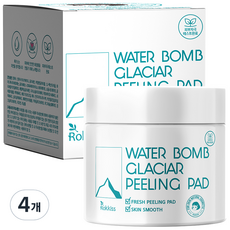 Rokkiss Water Bomb冰川水弱酸性去角質棉片 70片, 4個, 150ml