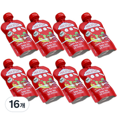 프루트바 유기농 과일 퓨레, 사과딸기, 100g, 16개