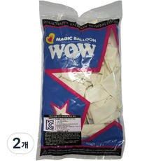 와우파티코리아 요술풍선 646W 50p, 화이트, 2개